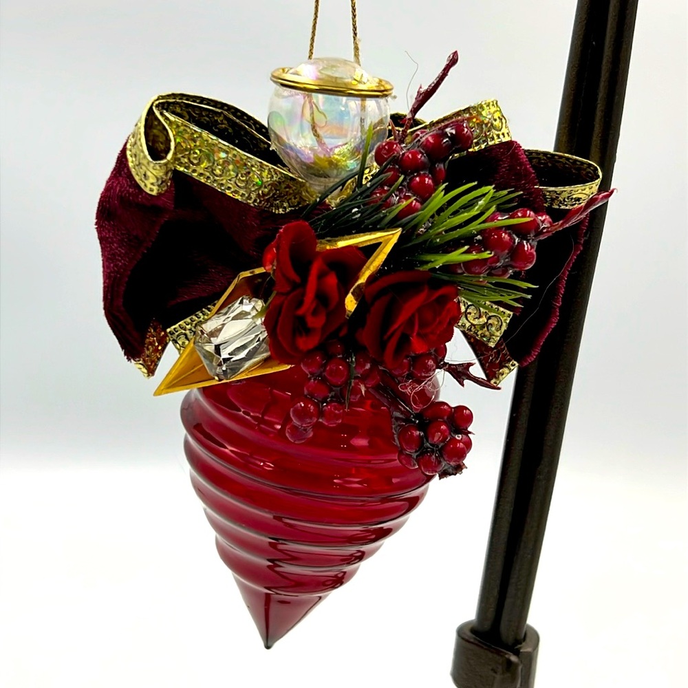 Handmade Glass Christmas Angel Tree Ornament NEW